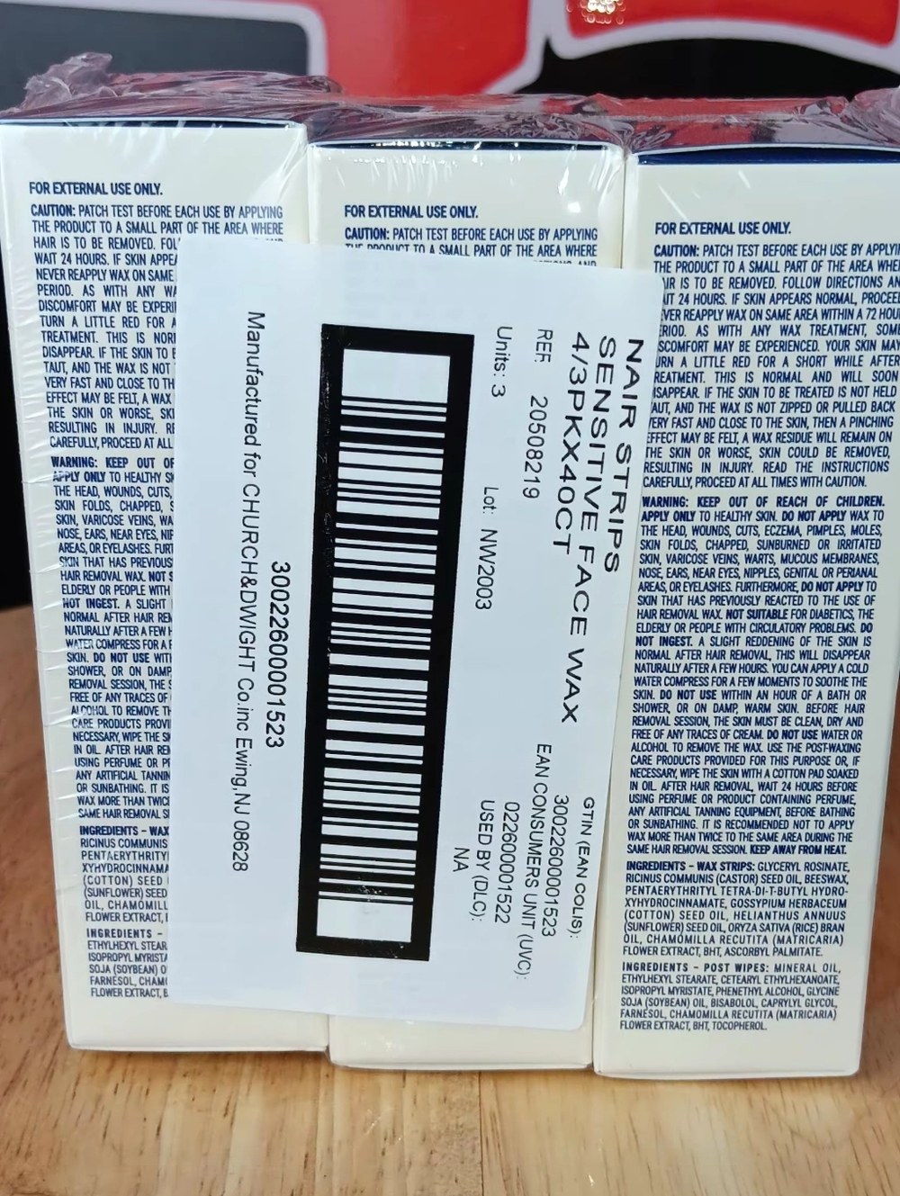 3pk For $5 Nair Wax Ready Strips - Face & Bikini, Chamomile (Light Cream) - Picture 3 of 8